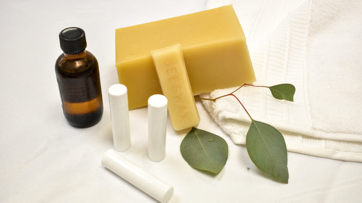 Homemade beeswax lip balm made with pure Texas beeswax