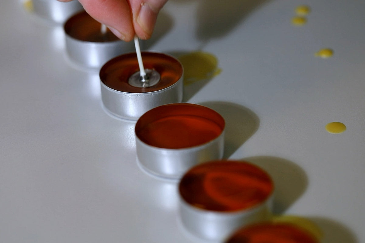 Tealight beeswax candles