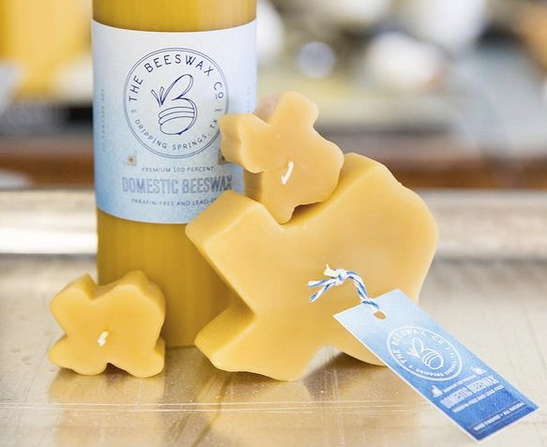 Large Texas Floating Beeswax Candle - photo 2