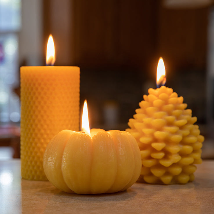 Pinecone Beeswax Candle - photo 3
