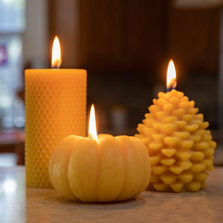 Pumpkin Beeswax Candle - photo 4