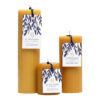 2.5 inch Beeswax Pillars
