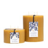 3 Wick - 5 inch Beeswax Pillars