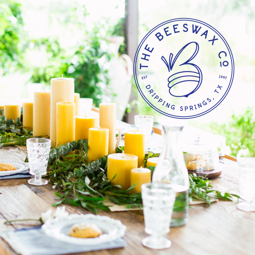 natural beeswax candles tablescape